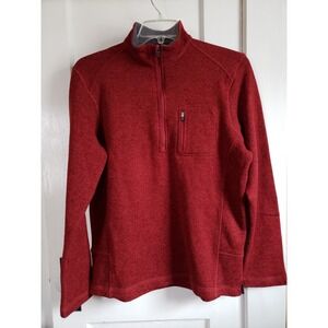 Woolrich 1/4 Zip Pullover Sweater Men's M Red Long Sleeve